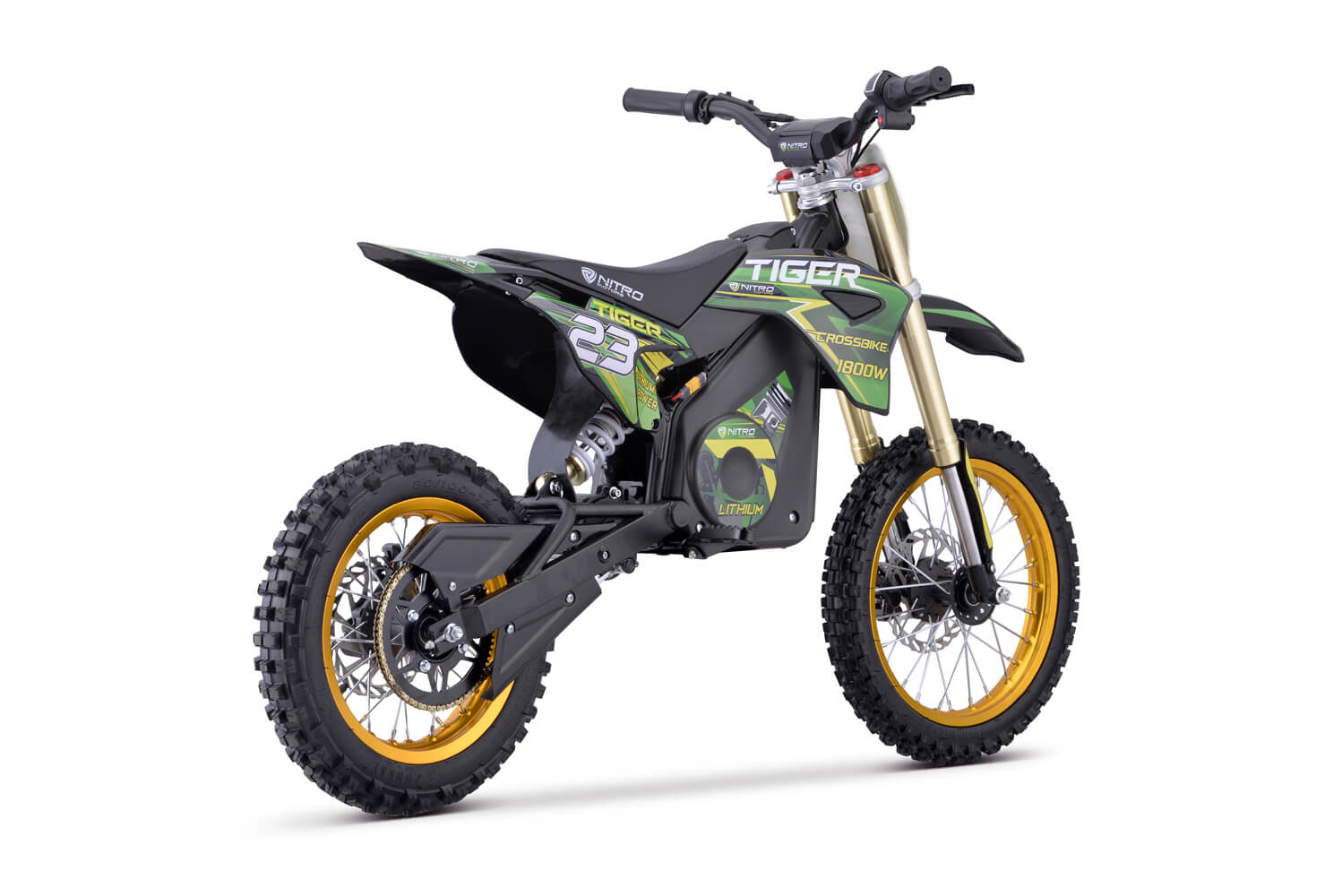 Electric Dirt Bikes Tiger 1800W 48V LI ION Electric Dirt